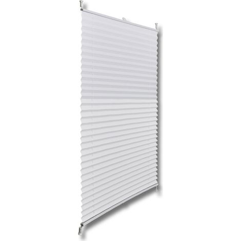 Tenda plissettata bianca 90 x 200 cm 4102183