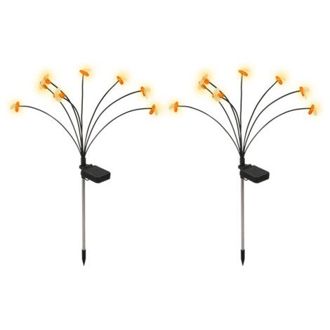 Lampe Solaire Exterieur, 2 Pièces Lampes Solaire de Jardin étanches Petite abeille avec 8 LEDs,IP65 Imperméable Lumière Solaire Exterieur Etanche (1/5)