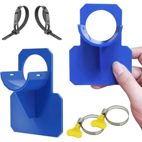 Support de tuyau de piscine, indéchirable, anti-perforation, accessoires pour tuyau de piscine (30-37 mm) Bleu[YJD] (1/4)