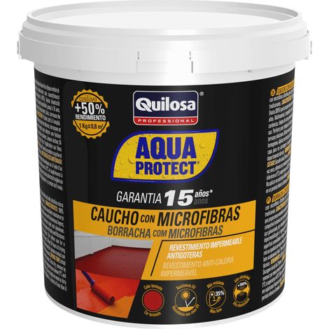 Resina Líquida de Caucho con Microfibras QUILOSA AQUA PROTECT Terracota 1 Kg