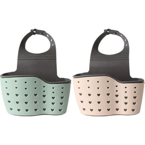 2pcs éponge à Savon égouttoir Panier Suspendu,évier étagère de Rangement Suspendue pour la Finition et Le Drainage des éponges (1/4)