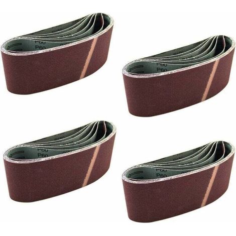 Confezione da 24 nastri abrasivi 100 x 610 mm, XU, grana 40/60/80/100/120/150, prodotto di qualità superiore, durevole e affidabile, materiali selezionati, conforme agli standard-Crezuo