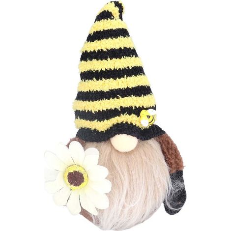 Gesichtslose männliche Gnome-Puppe, niedliches Zwergbienen-Spielzeug, Dekoration für Zuhause oder das Büro zum Weltbienentag (1/5)