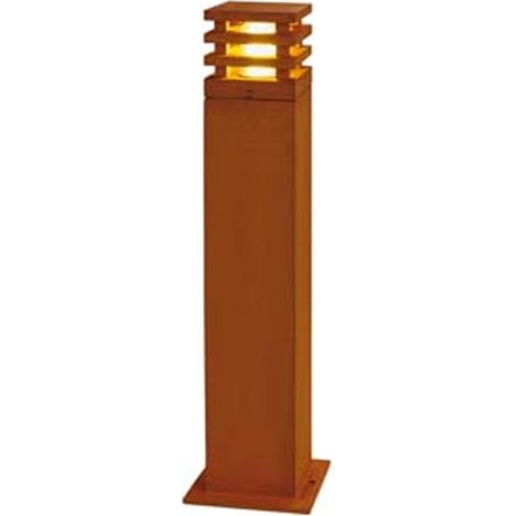 Borne extérieure RUSTY® 70 ronde fonte rouillée E27 11W max IP55 bord mer - SLV - 229021
