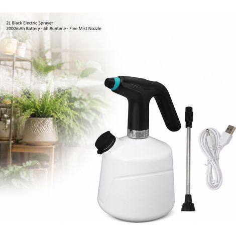 Spruzzatore elettrico - Ricaricabile, automatico, 2000 mAh - Flacone spray in ABS nero per piante, giardino e casa (1/5)