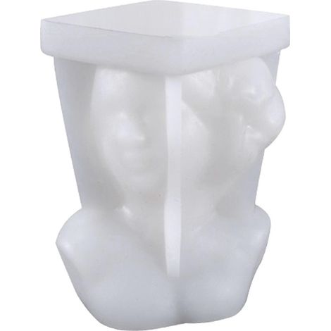 Kerzenform, Duftkerzenform, DIY Silikon-Kerzenform, Kerzenherstellungsform (Schönheitsform mit geschlossenen Augen) (1/5)