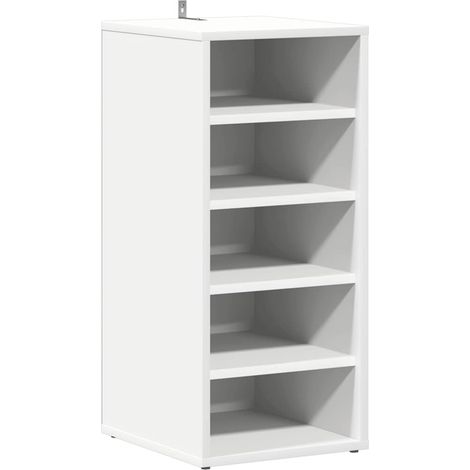 Zapatero de madera contrachapada blanco 31,5x35x70 cm vidaXL