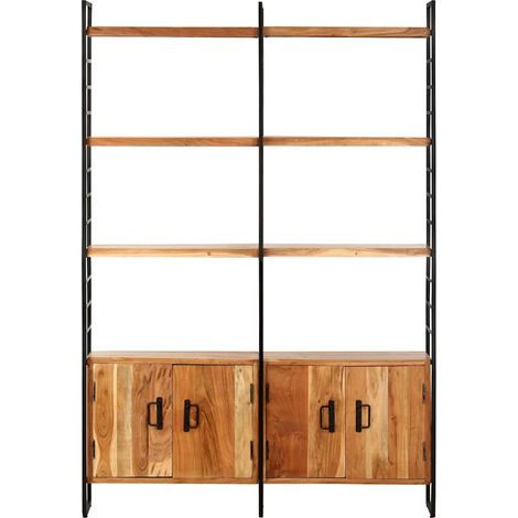 Maison Exclusive - Libreria a 4 Livelli Legno Massello di Acacia 124x30x180 cm (1/5)