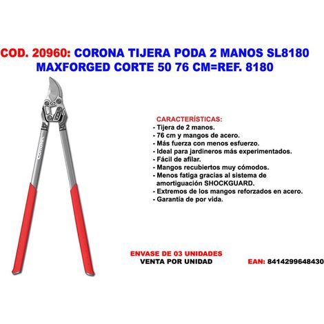 Corona SL8180 Maxforged Zweihand-Gartenschere 50 cm 76 cm 8180