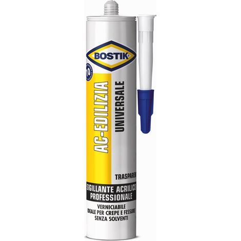 Sigillante acrilico Ac-Edilizia universale professionale vari colori 300ml - Trasparente