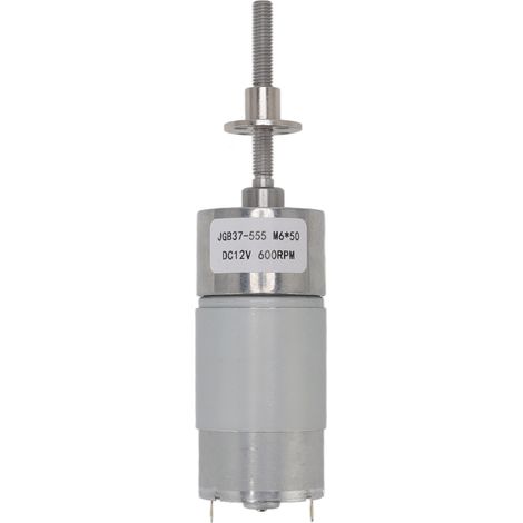 Moteur à engrenages CC 12V 600RPM avec carter en alliage d'aluminium, bobine en laiton, sens horaire/antihoraire, bride M6 (1/5)