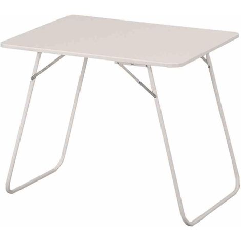 Campingtisch 60 x 80 cm weiß Gestell aus Stahl in weiß, Tischplatte aus Alcotop in weiß