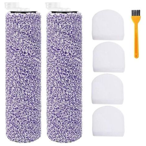 Rouleau de Brosse de Rechange et Filtre en Mousse pour PièCes de Rechange pour Aspirateur Shark HydroVac WD101 WD201 WD100 WD200 (1/4)