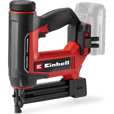 Einhell Agrafeuse-cloueuse sans fil TE-CN 18/32 Li-Solo PXC (18V, 20 coups/min, agrafes 25 mm max., clous 32 mm max., avec 300 agrafes/300 clous) Livré sans Batterie ni Chargeur
