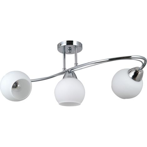Plafoniera classica cromata 3 luci E27 Italux Bevio
