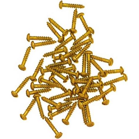 VITI TESTA BOMBATA FERRO OTTONATO 2X10 MM