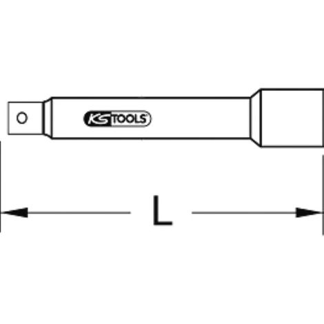 KS Tools 911.4883 3/8" Prolunga, con zigrinatura 300 mm
