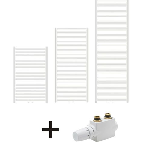Badheizkörper Handtuchheizkörper Mittelanschluss Weiss Heizkörper Handtuchwärmer 400x1200 mm Nein
