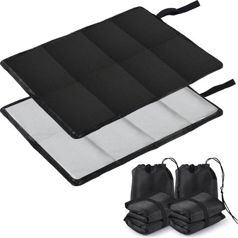 Tapis de sol camping 2 pièces avec coussins extérieurs, pliables, résistants à l’humidité et isolants, lavables en machine, idéaux pour pique-niques et randonnées (1/5)