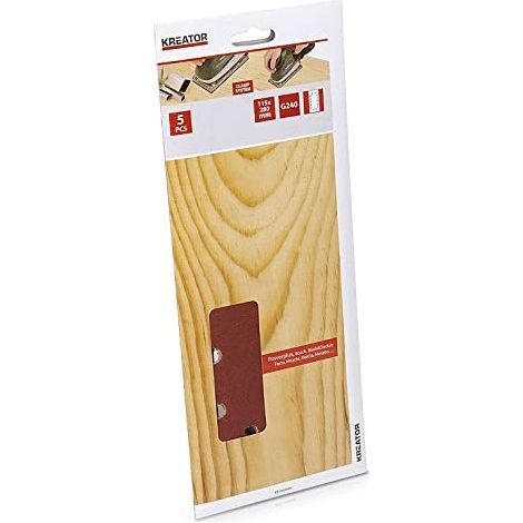 Set di 5 tamponi a strappo perforati (paralleli) - grana 240 - 93 x 185 mm KREATOR