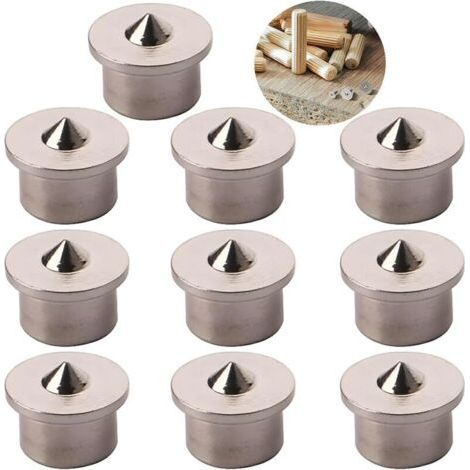 Herramienta de centrado y alineación para espigas de madera, marcador de punto central para perforación, 8 mm (10 unidades) (1/4)