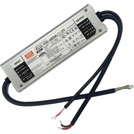 MW MEAN WELL ELG-150-48DA-3Y Alimentatore Dimmerabile DALI IP67 150W 48V 3,13A Input 220V e 110V