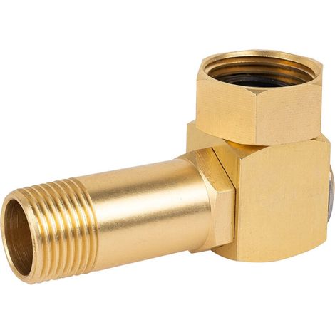 Raccord rotatif en laiton Hourleey pour tuyau d'arrosage, adaptateur anti-nœuds, rotation à 360°, étanche, pour l'arrosage des fleurs et le lavage de voiture. (1/4)