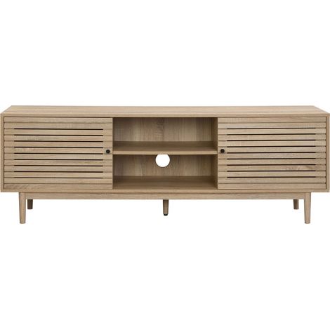 Meuble TV 2 portes couleur chêne 160 cm - Tivoli (1/5)