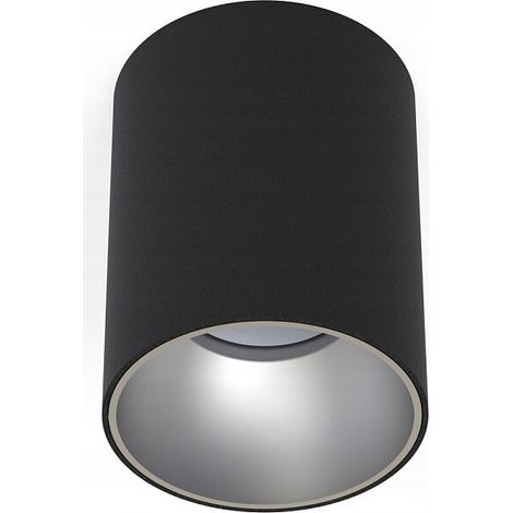 Lámpara redonda Spot Nowodvorski Eye Tone GU10 negra y plateada para cocina. (1/3)