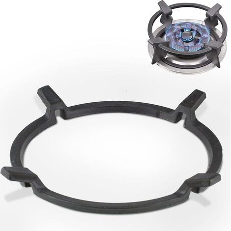 Wok Pfannenständer à partir de la Fonte, de l'Universel Wokständer, Gaz Wok-Adaptateur pour Gusseisenpfanne, antidérapant, noir, pour le Graveur, Cuisinière à gaz, Cuisinière (1/4)
