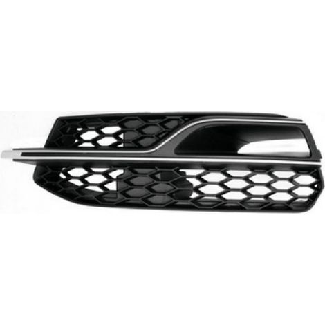 Grille de pare-choc avant gauche noire et argent S3 Audi A3 et A3 Sportback 8V phase 1 2012-2016