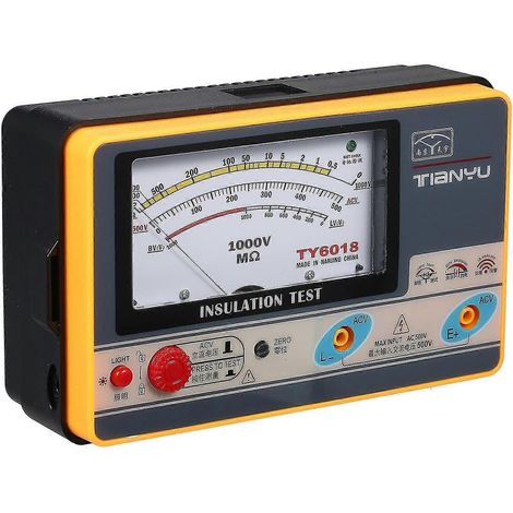 Ohmmètre numérique, mégohmmètre, testeur d'isolation portable, 0-2000 MΩ, 1000 V (1/5)