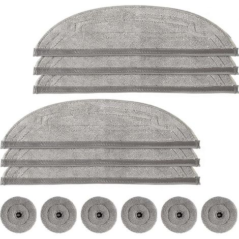 Lot de 6 recharges de serpillères pour aspirateur Robot Roborock S8 MaxV Ultra / S8 Max Ultra, avec Deux modules de Vibration sonore, Lot de 6 tampons de Nettoyage des Bords (Lot de 12) (1/5)