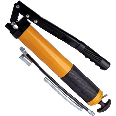 Pistola ingrassatore pompa manuale per grasso contenitore da 600CC flessibile (1/5)