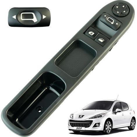 Bouton leve vitre compatible pour Peugeot 207 et C3 Picasso (2006-2017) Commande lève-vitre. AVANT GAUCHE (conducteur) 6554QC