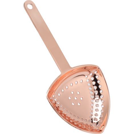 Unbreakable, rustproof, fine-filtering triangular cocktail strainer, decorative and professional, copper-plated, for bar and home use. - AquaForge (1/5)