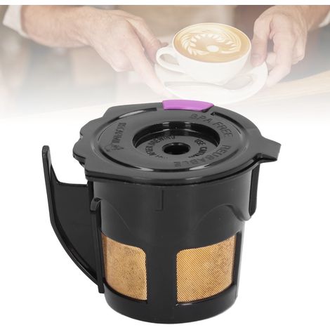 Plaqué or, compatible avec les capsules K-Cup américaines 2.0 rechargeables, les grandes capsules de café K-CUP, les capsules filtres et les petites capsules. (1/5)