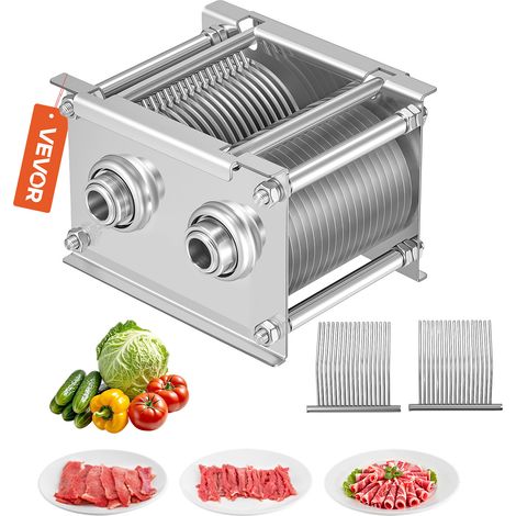 VEVOR Lame de Rechange pour Trancheuse Verticale Modele 90, Bloc Lames pour Coupe Viande Commercial 5 mm en Acier Inoxydable, pour Viande Desossee et Legumes Tendres Cuisine, Jeu de 36 Lames (1/5)