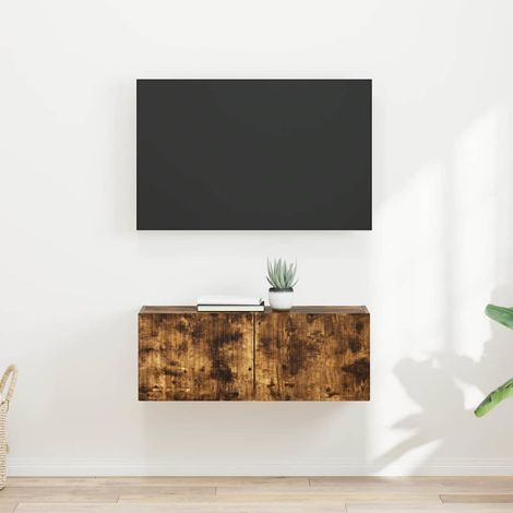 TV-Wandschrank 2 pcs Geräucherte Eiche 39 x 31 x 29,5 cm