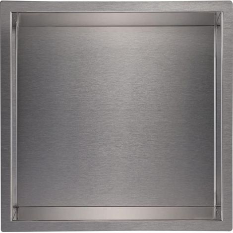 Etagere Salle de Bain, Niche Douche encastrable, Etagère de Bain en Acier Inoxydable, 30×30 CM(Les Dimension du Trou Mural:28×28×8,3 CM) (1/5)