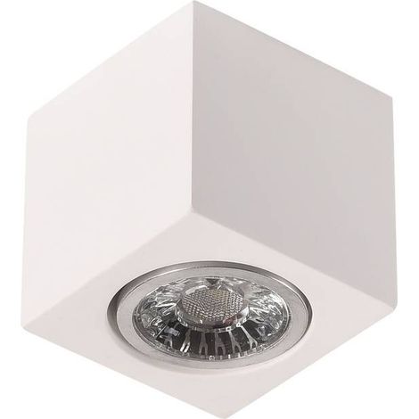 Lampada da soffitto quadrata - Gypsum & Alluminum - GU10 - 10W max - Bianco
