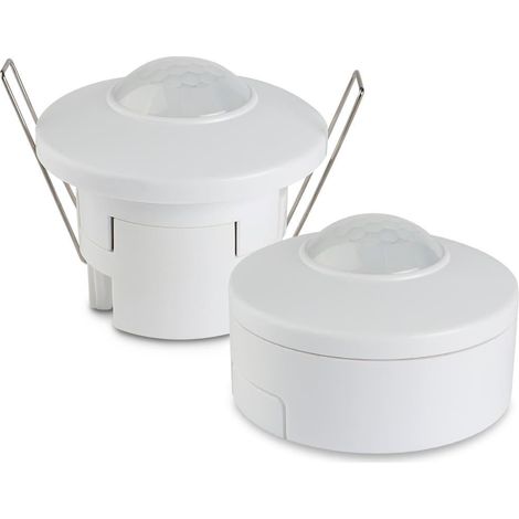 Ein / Aufbau Bewegungsmelder PIR 360° - IP20 Reichweite bis 16m weiß (1/4)