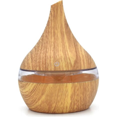Diffuseur d'arômes électrique USB 300 ml, humidificateur d'air en bois, diffuseur d'huiles essentielles et brumisateur frais pour la maison et le bureau (1/5)