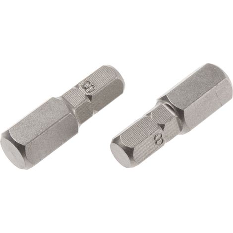 Embout de vissage RS PRO Hexagonal, Hex 8, Acier chrome vanadium ( Prix pour Lot de 5 )