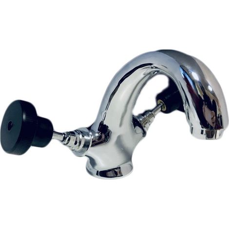 Robinet industriel noir pour évier, style vintage industriel (1/3)