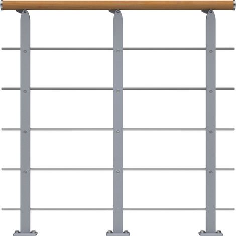 Dolle Brüstungsgeländer Starter-Set - Eiche Unterkonstruktion Perlgrau - Frankfurt, Hamburg, Berlin, Sydney