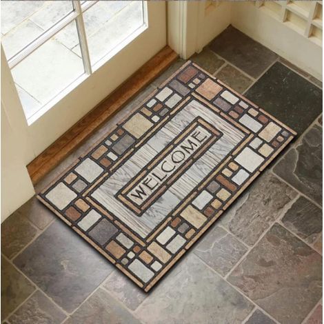 40x60cm Paillasson Intérieur , Tapis Entrée Intérieur, Tapis d'entrée Antidérapant et Absorbant, Résistant, Lavable, Tapis Entree pour Porte pour Porte, Couloir, et Balcon