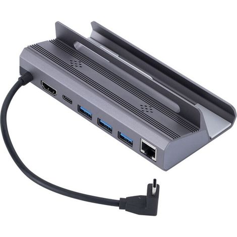 Hub USB C 6 in 1 stazione docking USB C verso HUB USB 3.0 compatibile 4K60Hz RJ45 PD100W