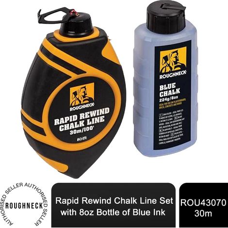 Roughneck 43-070 Rapid Rewind Chalk Line Reel Set 30m ROU43070 (1/4)