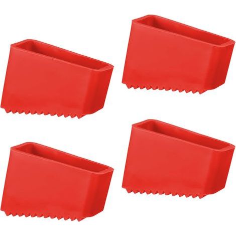 Lot de 4 pieds en caoutchouc pour échelles - 50 x 20 mm - Pieds d'échelle de rechange - Capuchons d'échelle antidérapants - Protection universelle pour les travailleurs à domicile (1/5)